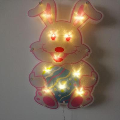 China Christmas Easter PVC Rabbit Warm White Light For Indoor Decoration for sale