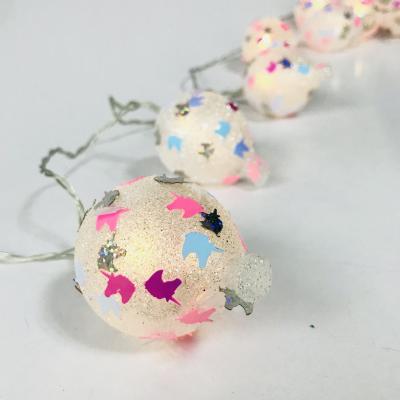 China Super Bright Xmas Decoration Christmas Wedding Decoration 10L Ball Shape Warm White String Lights for sale