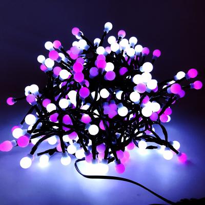 China Outdoor Christmas Valentine's Day Decor 400 LED Ball Cluster Lights String Pink White for sale