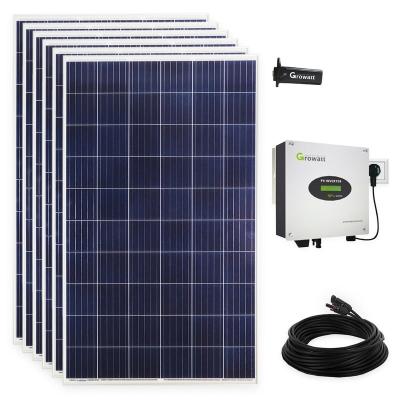 China Home Energy 1KW 1000w Solar Panel Kit Solar System Price 1000 W Off Grid PV System 4pcs 260w Home Solar Panel Kit for sale