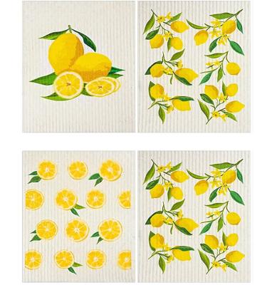 China Amazon Viable Custom Print Swedish Kitchen Dishcloth Cleaning Reusable Biodegradable 100% Natural Cotton Cellulose Sponge Cloths for sale