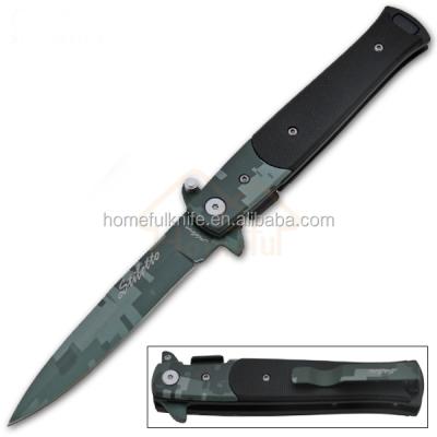 China 9 Inch Group of Ten Handle Stainless Steel Pocket Hunting Folding Knife Camping Knife for sale