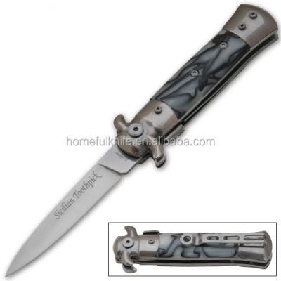 China 7.5 Inch Resin Handle Folding Pocket Stainless Steel Antique Pocket Knife Camping Knife for sale