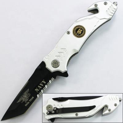 China Multi Functional Knife 8 Inch Handle Stainless Steel Aluminum Folding Rescue Knife for sale