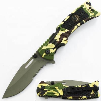 China Camping Knife 8.1 Inch Best Handle Stainless Steel Aluminum Camping Outdoor Folding Knife for sale