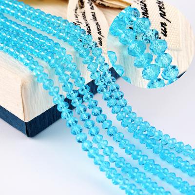 China Necklace Jewelry Making 8MM Crystal Rondelle Loose Glass Beads, Glass Beads For Jewelry Making for sale