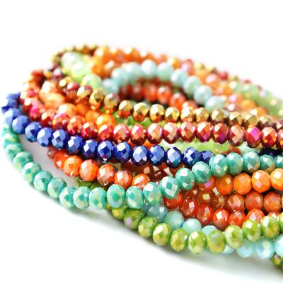 China Jewelry Making Crystal Rondelle Beads Rondelle Glass Beads For Bracelets for sale