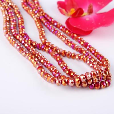 China Crystal Shiny Crystal Glass Beads Crystal Rondelle Beads for Jewelry Making for sale