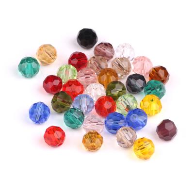 China For Fashion Jewelry 6mm Faceted Round Crystal Beads, String Crystal Beads for sale