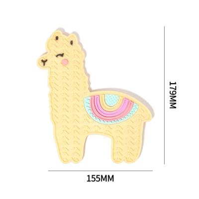 China For commercial & Home Use Alpaca Cartoon Animal Shaped Silicone Wash Makeup Brush Cleaning Pad for sale