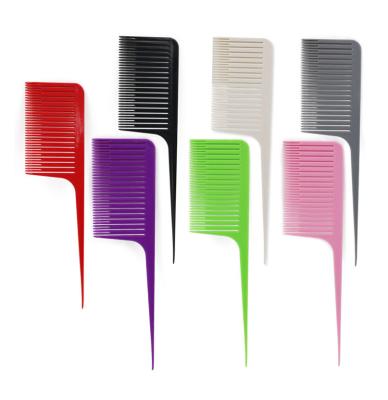 China Big Salon High Temperature Resistant Oil Head Plastic Tip Highlights Comb for sale