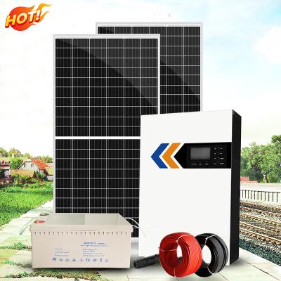 China Factory price 5000w home solar systems off grid solar system 5kw full hybrid solar power kit price for sale