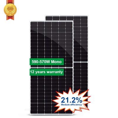 China 590W 580watt 575w 570w solar panel and solar batteries solar power panel for home GL-S156/M10H-2 for sale