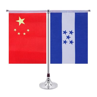 China Base With Factory Outlet Desktop Gold Silver Vertical Flagpole National Organization Association Company Heavy Flagpole for sale