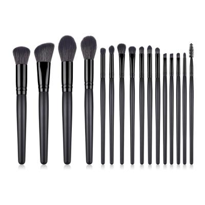 China Angular Blush Professional Suppliers Makeup Brush Set 15pcs Makeup Brush Black Wholesale Makeup Brush for sale