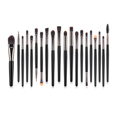 China Angular Blush Professional Cosmetic Brush Black Makeup Brush Set 20 Pieces Makeup Brush Set for sale