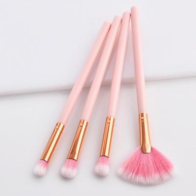 China Angular Blush Wholesale Private Label Makeup Brush Set Rose Gold for sale