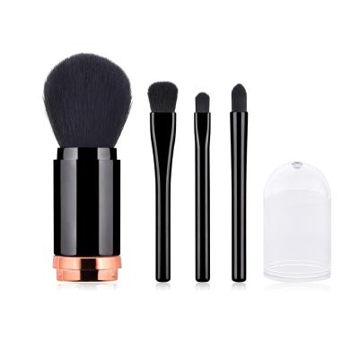 China Angular Blush Black Double Single Size Quality Makeup Brush Telescopic Makeup Brush Travel Makeup Brush for sale