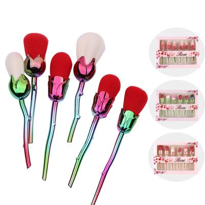 China Beauty Care Make Up Tools FY053 New Arrival Fashion Design 6pcs Rose Style Makeup Brushes / Rose Makeup Brush Set / Pink Make Up Brush for sale