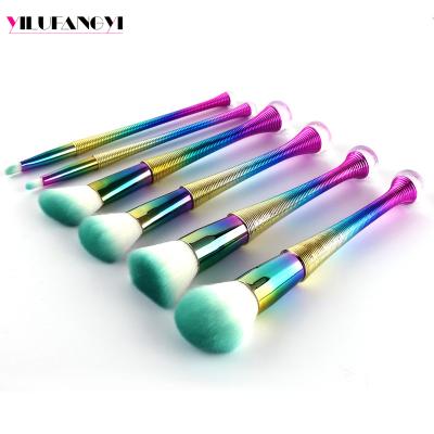 China Angular Blush Small Pretty Size 6pcs Full Color Wire Makeup Brush Set Makeup Brush Set Makeup Tools for sale