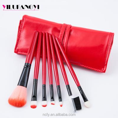 China Angular Blush FY006 7 Pcs Customized Design Best Synthetic Hair Cheap Makeup Brush Set for sale