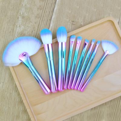 China Angular Blush Professional Private Label Makeup Brush Pink Custom Small Makeup Brush Set for sale