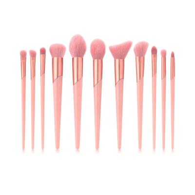 China Angular Blush High Quality Cosmetic Wooden Handle Makeup Brush for sale