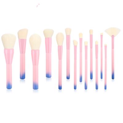 China Angular Blush New Model High Quality Beautiful 14pieces Makeup Brush for sale