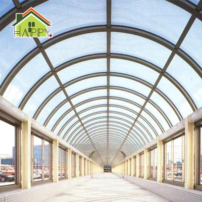 China Traditional Plastic PC PVC Sun Roof Canopy Skylight Transparent Roof Transparent Greenhouse Roof for sale