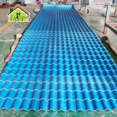 China Modern telhas preo quantidade 100 metros telhas pvc color apartments roofing tiles trapezoid sheets for sale