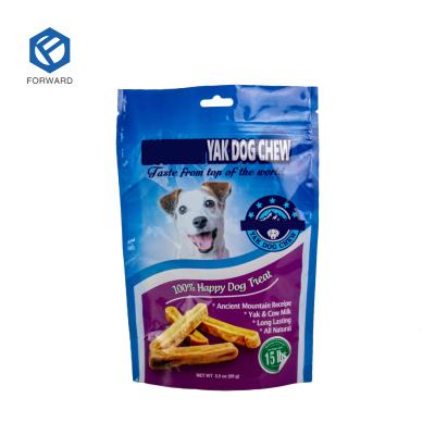 China Zipper Smell Proof Logo Customized Foldable Vinyl Printed Laminated Personal Pet Food Storage Bag for sale