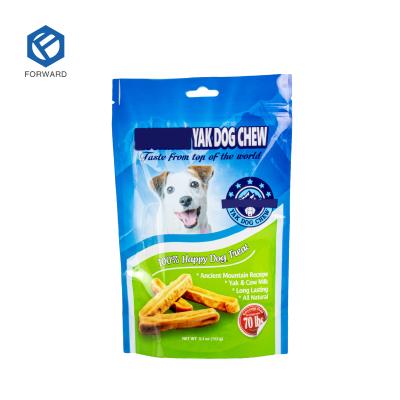 China Recyclable Plastic Custom Logo Wholesale Printed Laminated Flat Bottom Pet Food Storage Personalized Bag for sale