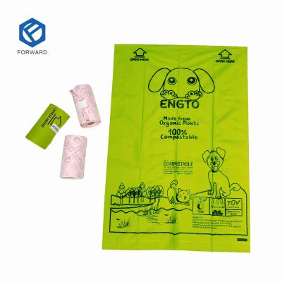 China Sustainable 100% Biodegradable Dog Poop Bag 6 8 Rolls Pla Compostable Eco Friendly Waste Bag With Custom Private Label for sale