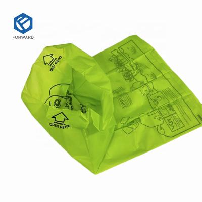 China 2021 New Design Sustainable Logo 100% Green Biodegradable Pet Dog Poop Custom Compostable Recycled Waste Bag for sale