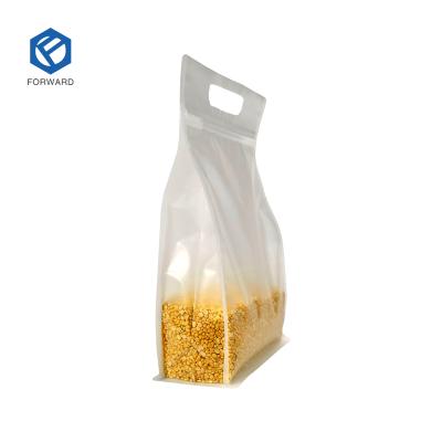 China 125g 250g 500g 1kg Recyclable Aluminum Foil Flat Bottom Coffee Bean Bags With Valve Transparent Coffee Packaging Bag for sale