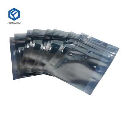 China Recyclable Reclosable Static Esd Pet Plastic Antistatic Shielding Electronic Packaging Bag With Zipper for sale