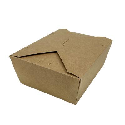 China Recyclable Customized Fast Food Containers Chicken Nuggets Box Disposable French Fries Chips Kraft Paper Lunch Box for sale