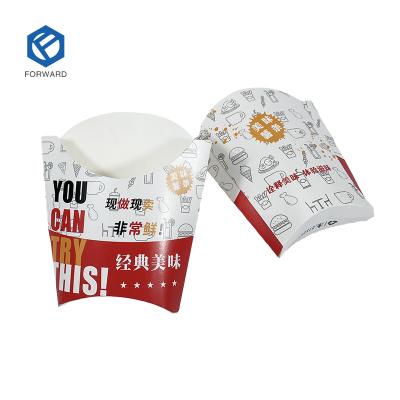 China Recyclable Hot Selling Fast Food Paper Box Hot Dog Hamburger Sandwich French Fries Takeaway Disposable Packing Box for sale