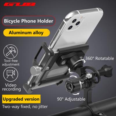 China 360 Rotatable Adjustable GUB PLUS Aluminum Bike Phone Mount 15 360 Degree Rotatable Adjustable Non-Slip Cycling Phone Bracket MTB Stander for sale