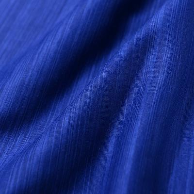 China Anti-Static In stock manufacturer wholesale casual fashion dress fabric knitted tencel cotton silk stripe plain recycled fabric for sale