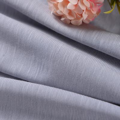 China Anti-Static In stock spring and summer casual clothing fabric slub cotton fabric 40S fine cotton slub mercerized cotton plain cloth fabric for sale