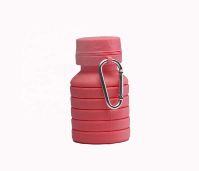 China New Sustainably Collapsible Silicone Folding Water Bottle For Camping Outdoor Easy Take for sale