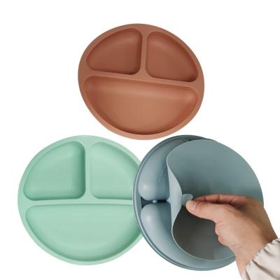 China BPA Free Environmental Silicone Baby Dish Dish With BPA Free Suction Feeding Bowl for sale