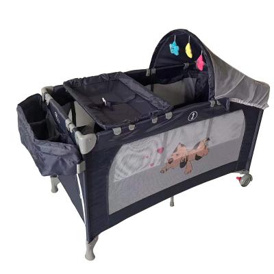 China Standard Size Adjustable Safety Sleep Baby Playing Cradle for sale