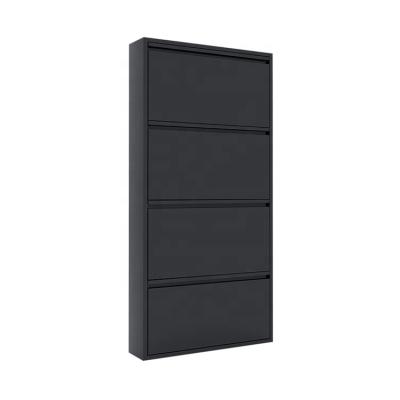 China Assembly ZHONGWAN Customized Wholesale Cheap Price 4 Layer Steel Shoe Cabinet Metal Home Furniture for sale