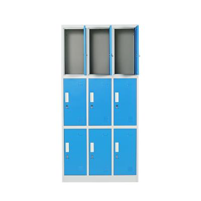 China Modern furniture modern 9 door steel locker for clothes storage used gym wardrobe steel locker for sale for sale