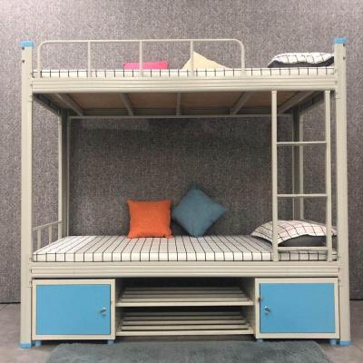 China Fashion Sturdy Steel Style Construstion Best Price With Metal Stairs Bunk Bed For Kids School Dorm Home Metal Bunk Bed for sale