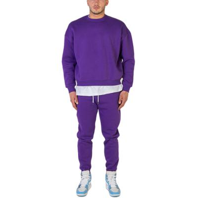 China 2 Piece Designer French Terry Fleece Sweatsuit Mens Breathable Jogging Suit Sweatsuit Men for sale