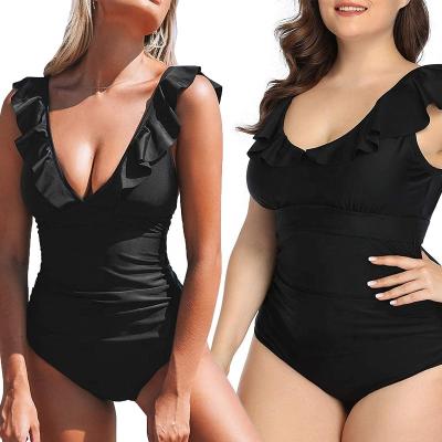 China One Piece High Quality One Piece Swimsuit Removable Padded String V Neck Bikini Velvet Swimwear High Cut Halter Neck Cross Swimwear Bathing Suits for sale