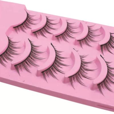 China 5Pcs Chemical Fiber Thick Curly Eyelashes Natural High Imitation False Eyelashes Various Styles for sale